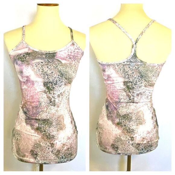 LULULEMON POWER Y TANK SUGAR CRUSH EUC - Picture 1 of 8